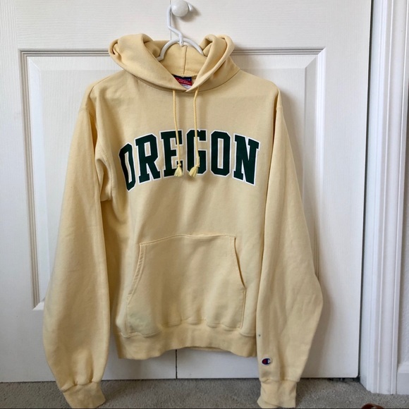Champion Tops - Baby Yellow Oregon Champion Hoodie